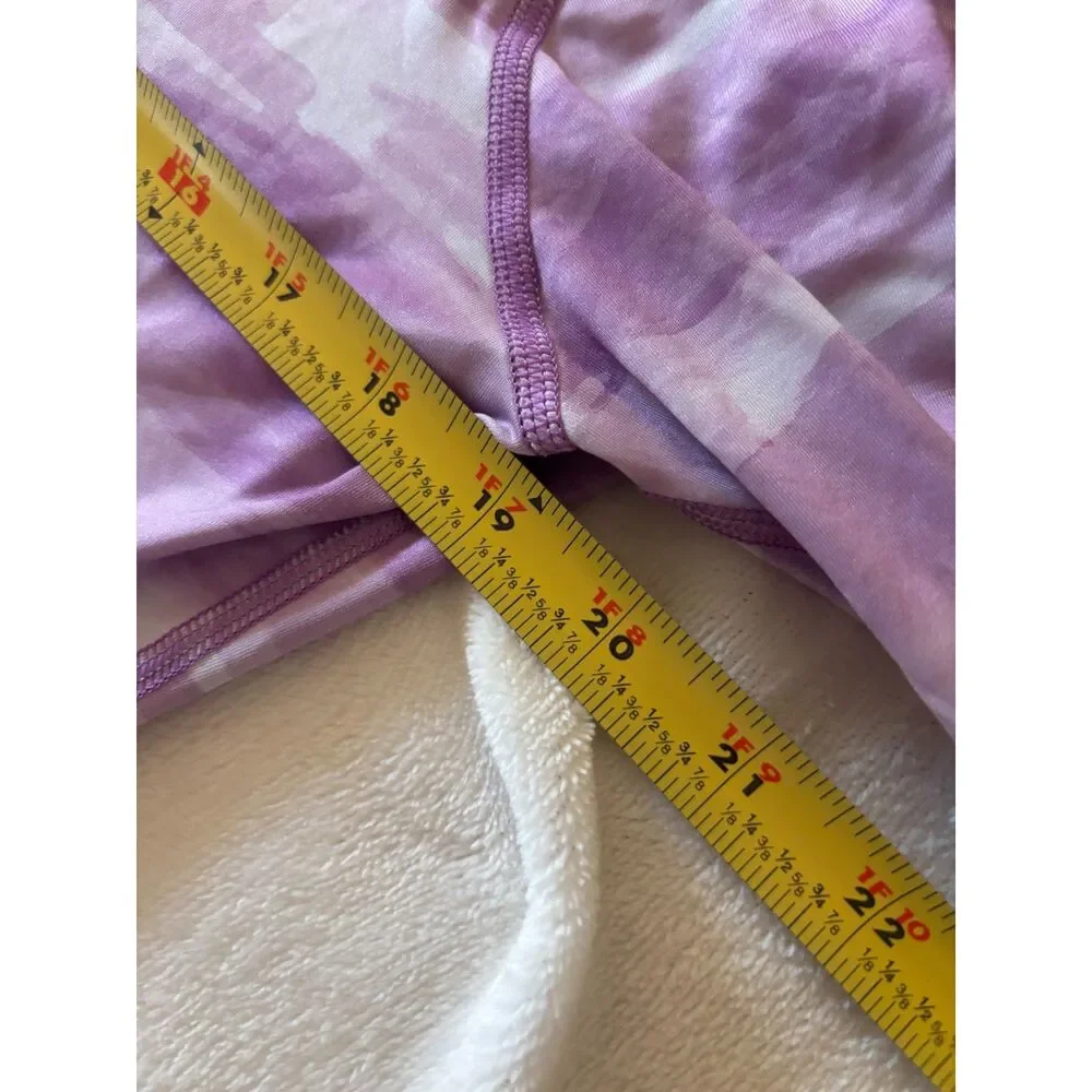 Under Armour HeatGear Purple Camo Long Sleeve Fitted Top Large Athleisure Sporty